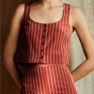 Sezane Sadio Blouse Earth Stripes - Size 2